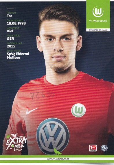 Autogramm Fussball | VfL Wolfsburg | 2016 | Phillip MENZEL