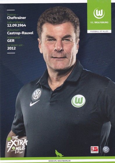 Autogramm Fussball | VfL Wolfsburg | 2016 | Dieter HECKING