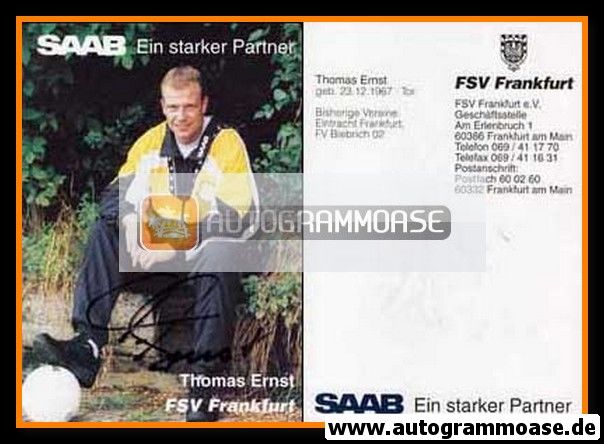 Autogramm Fussball | FSV Frankfurt | 1994 | Thomas ERNST