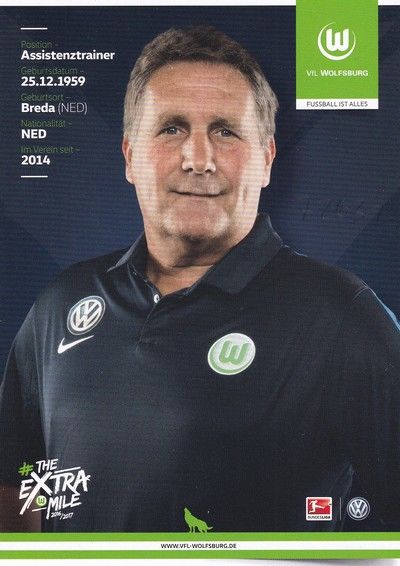 Autogramm Fussball | VfL Wolfsburg | 2016 | Ton LOKHOFF