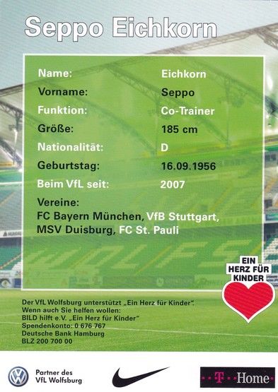 Autogramm Fussball | VfL Wolfsburg | 2008 | Josef EICHKORN