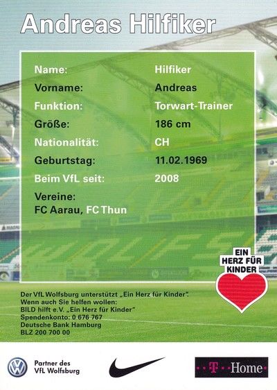 Autogramm Fussball | VfL Wolfsburg | 2008 | Andreas HILFIKER
