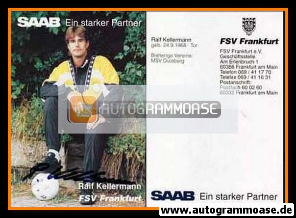 Autogramm Fussball | FSV Frankfurt | 1994 | Ralf KELLERMANN