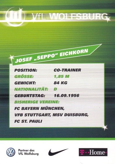 Autogramm Fussball | VfL Wolfsburg | 2007-1 | Josef EICHKORN