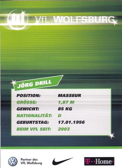 Autogramm Fussball | VfL Wolfsburg | 2007-1 | Jörg DRILL