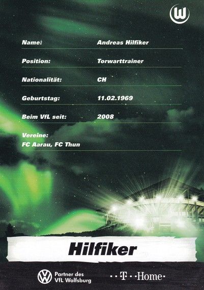 Autogramm Fussball | VfL Wolfsburg | 2009 | Andreas HILFIKER