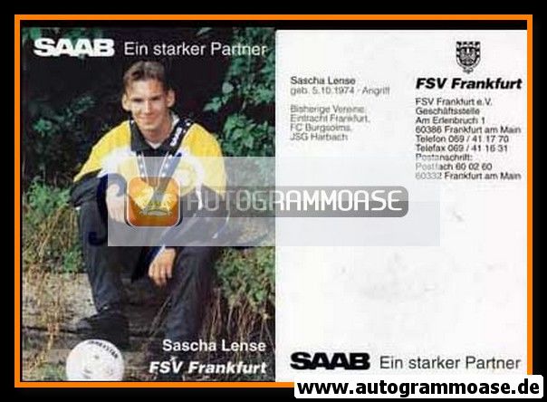 Autogramm Fussball | FSV Frankfurt | 1994 | Sascha LENSE