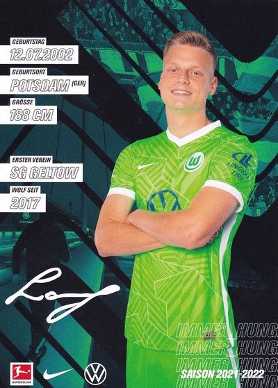 Autogramm Fussball | VfL Wolfsburg | 2021 | Jannis LANG