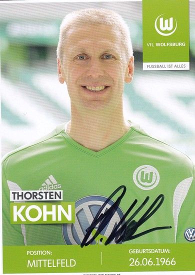 Autogramm Fussball | VfL Wolfsburg | 2010er TM | Thorsten KOHN