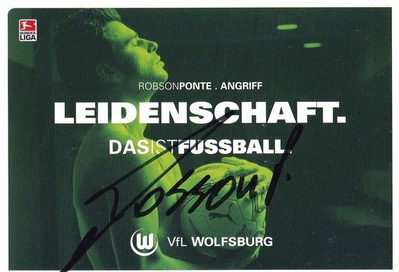 Autogramm Fussball | VfL Wolfsburg | 2002 | Robson PONTE  (Sonderkarte Leidenschaft)