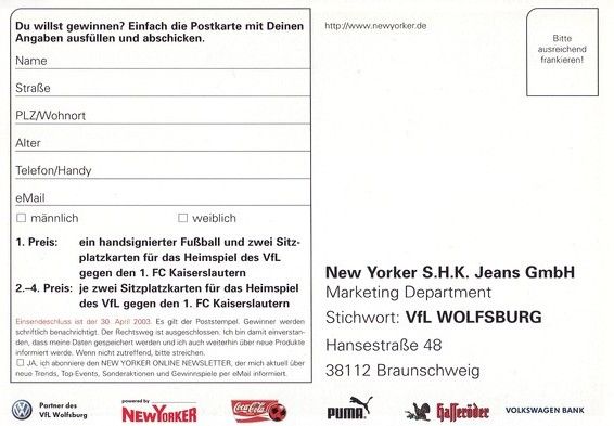 Autogramm Fussball | VfL Wolfsburg | 2002 | Robson PONTE  (Sonderkarte Leidenschaft)