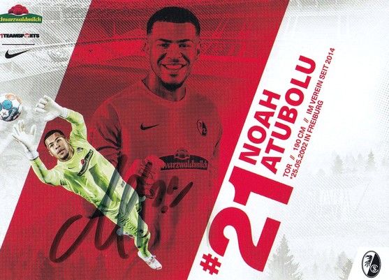 Autogramm Fussball | SC Freiburg | 2021 | Noah ATUBOLU