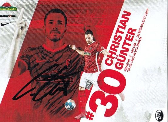 Autogramm Fussball | SC Freiburg | 2021 | Christian GÜNTER