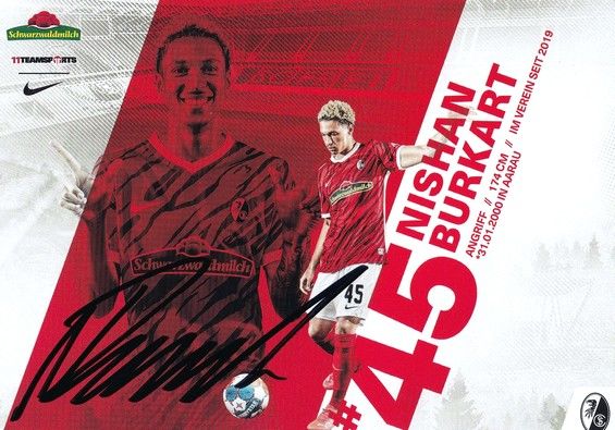 Autogramm Fussball | SC Freiburg | 2021 | Nishan BURKART