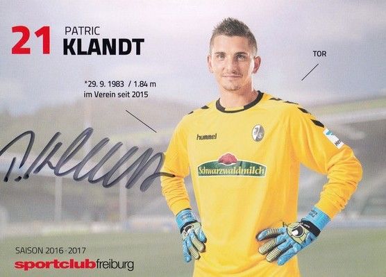 Autogramm Fussball | SC Freiburg | 2016 | Patric KLANDT