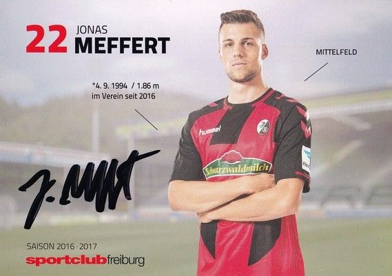Autogramm Fussball | SC Freiburg | 2016 | Jonas MEFFERT