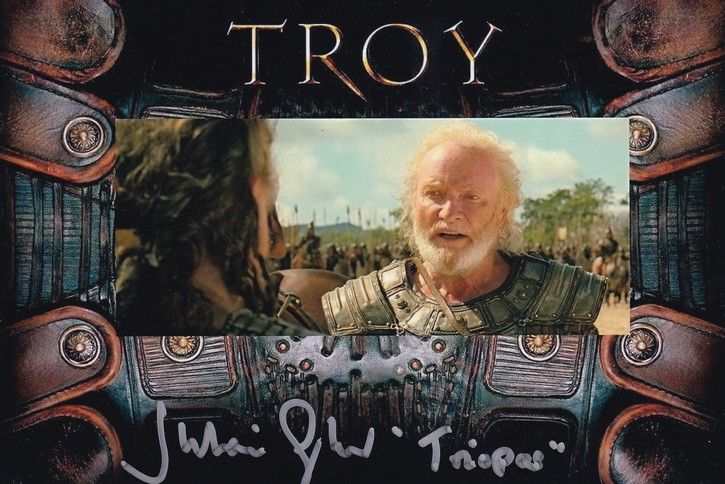 Autogramm Film (UK) | Julian GLOVER | 2004 Foto "Troja"