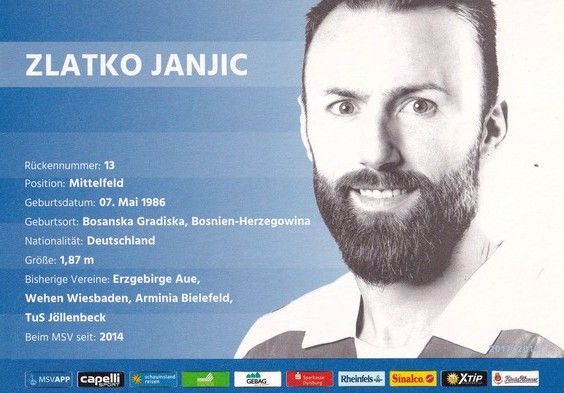 Autogramm Fussball | MSV Duisburg | 2017 | Zlatko JANJIC