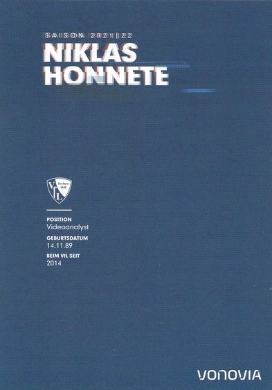 Autogramm Fussball | VfL Bochum | 2021 | Niklas HONNETE