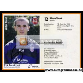 Autogramm Fussball | FSV Frankfurt | 2002 | Gökhan SIMSEK