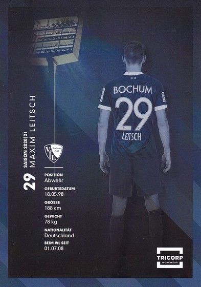 Autogramm Fussball | VfL Bochum | 2020 | Maxim LEITSCH
