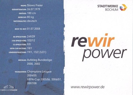 Autogramm Fussball | VfL Bochum | 2013 | Slawo FREIER