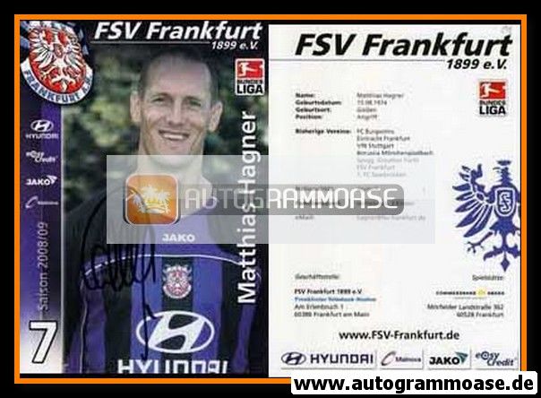 Autogramm Fussball | FSV Frankfurt | 2008 | Matthias HAGNER