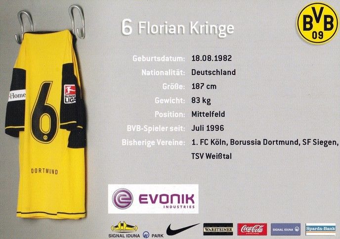 Autogramm Fussball | Borussia Dortmund | 2007 | Florian KRINGE