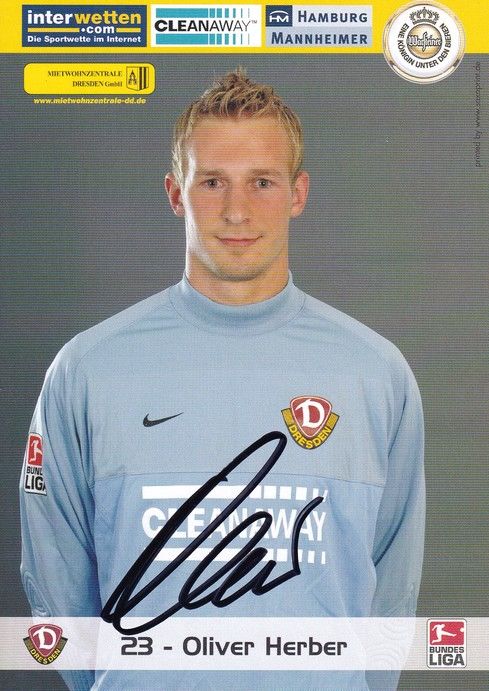 Autogramm Fussball | Dynamo Dresden | 2005 | Oliver HERBER