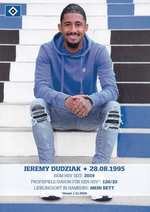 Autogramm Fussball | Hamburger SV | 2020 | Jeremy DUDZIAK