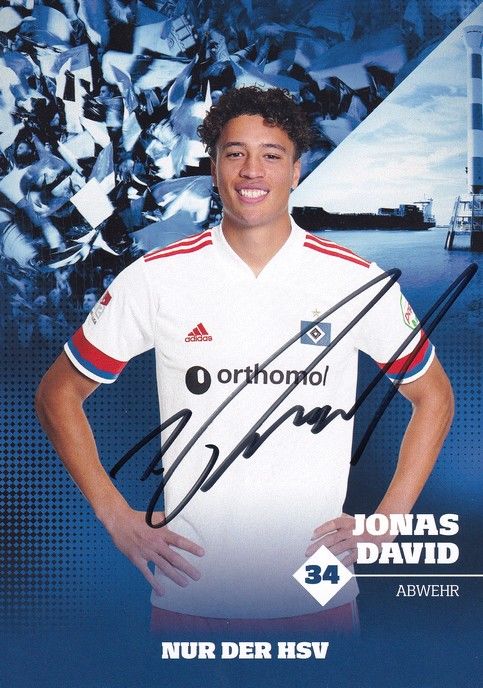 Autogramm Fussball | Hamburger SV | 2020 | Jonas DAVID