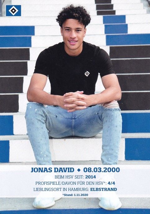 Autogramm Fussball | Hamburger SV | 2020 | Jonas DAVID