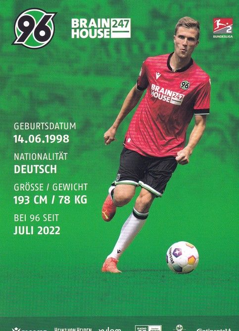 Autogramm Fussball | Hannover 96 | 2023 | Fabian KUNZE
