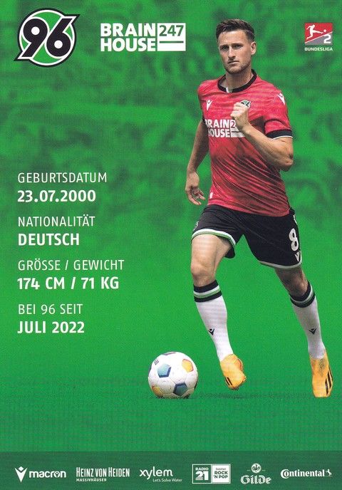 Autogramm Fussball | Hannover 96 | 2023 | Enzo LEOPOLD