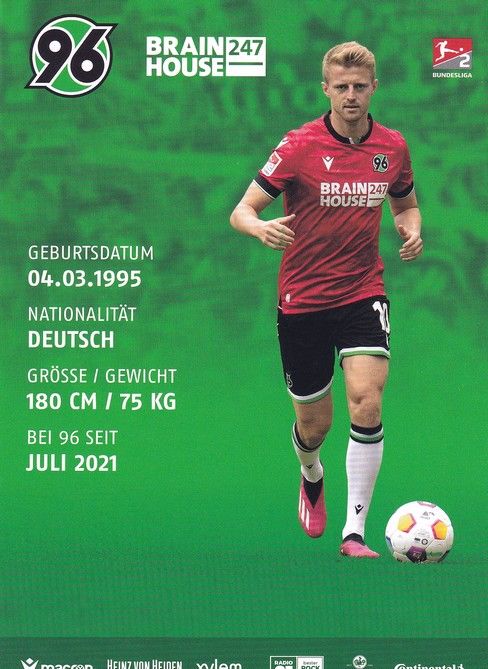 Autogramm Fussball | Hannover 96 | 2023 | Sebastian ERNST