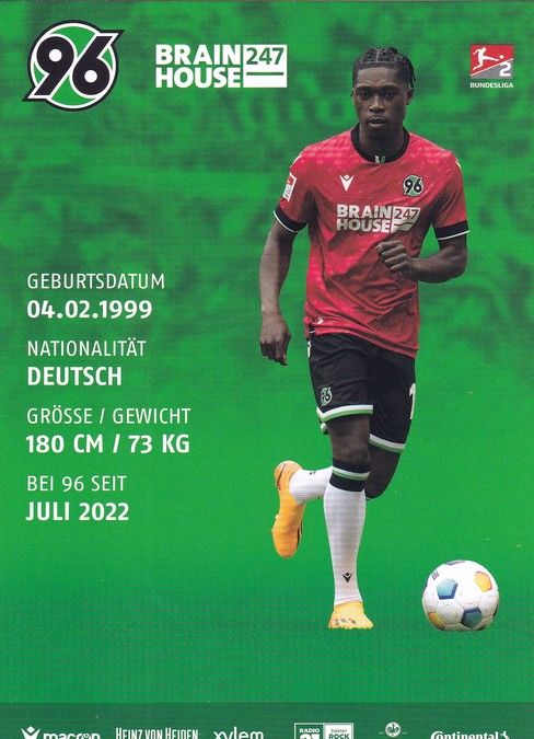 Autogramm Fussball | Hannover 96 | 2023 | Derrick KÖHN