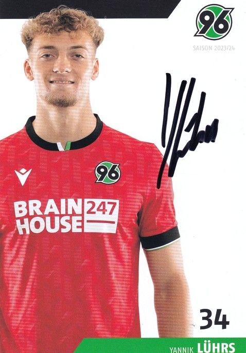 Autogramm Fussball | Hannover 96 | 2023 | Yannik LÜHRS
