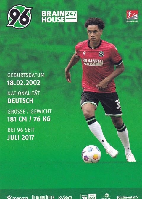 Autogramm Fussball | Hannover 96 | 2023 | Monju Thaddäus MOMULUH