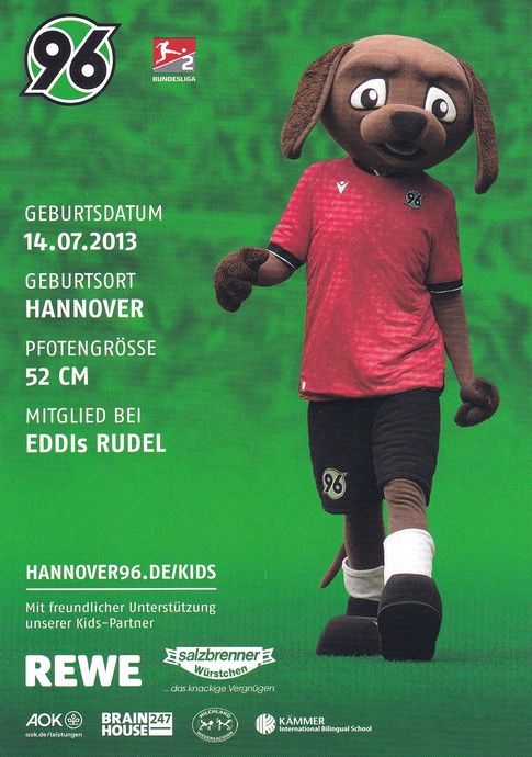 Autogramm Fussball | Hannover 96 | 2023 | EDDI (Maskottchen)