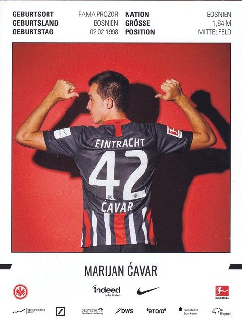 Autogramm Fussball | Eintracht Frankfurt | 2019 | Marijan CAVAR