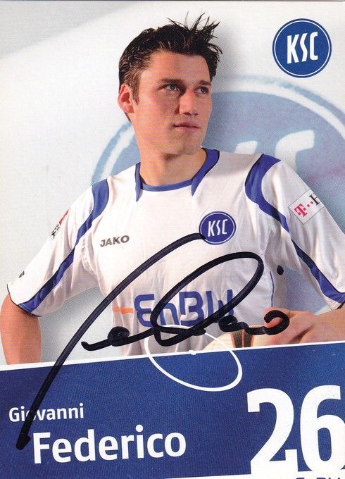 Autogramm Fussball | Karlsruher SC | 2008 | Giovanni FEDERICO