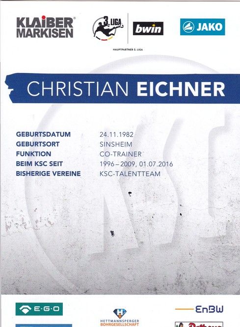 Autogramm Fussball | Karlsruher SC | 2018 | Christian EICHNER