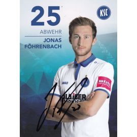 Autogramm Fussball | Karlsruher SC | 2017 | Jonas FÖHRENBACH