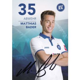 Autogramm Fussball | Karlsruher SC | 2017 | Matthias BADER