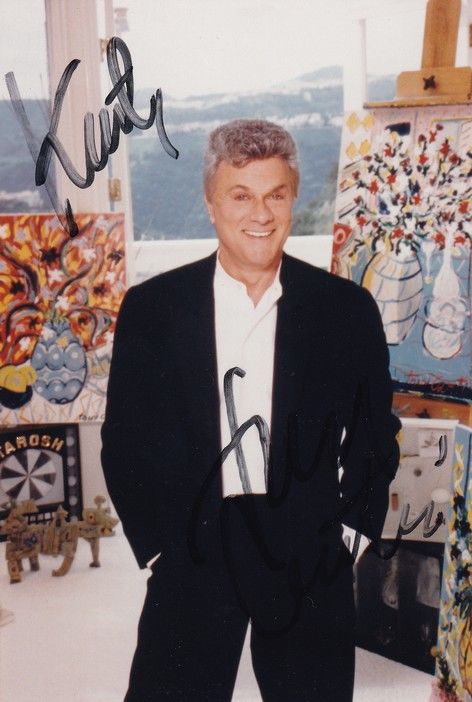Autogramm Film (USA) | Tony CURTIS | 1980er Foto (Portrait Color) Langdon