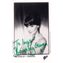 Autogramm Pop (UK) | Beverley CRAVEN | 1990er Foto (Portrait SW) Epic