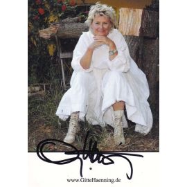 Autogramm Schlager | Gitte HAENNING | 2000er (Portrait Color)