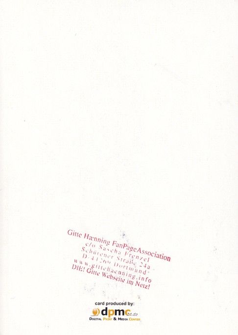 Autogramm Schlager | Gitte HAENNING | 2000er (Portrait Color)