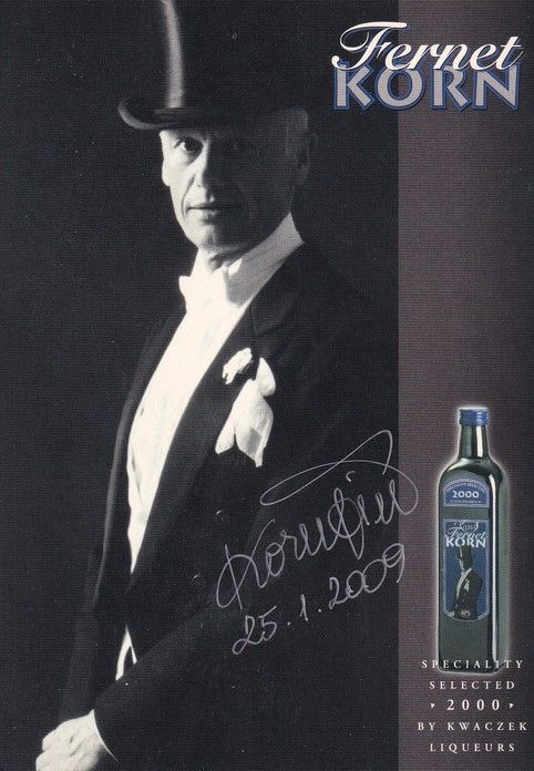 Autogramm Pop (CZ) | Jiri KORN | 2000er (Portrait SW) Fernet