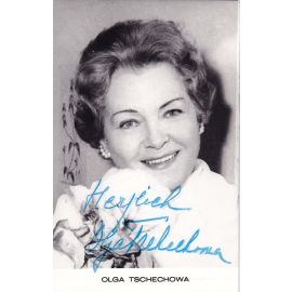 Autogramm Schauspieler | Olga TSCHECHOWA | 1970er (Portrait SW) Kosmetik